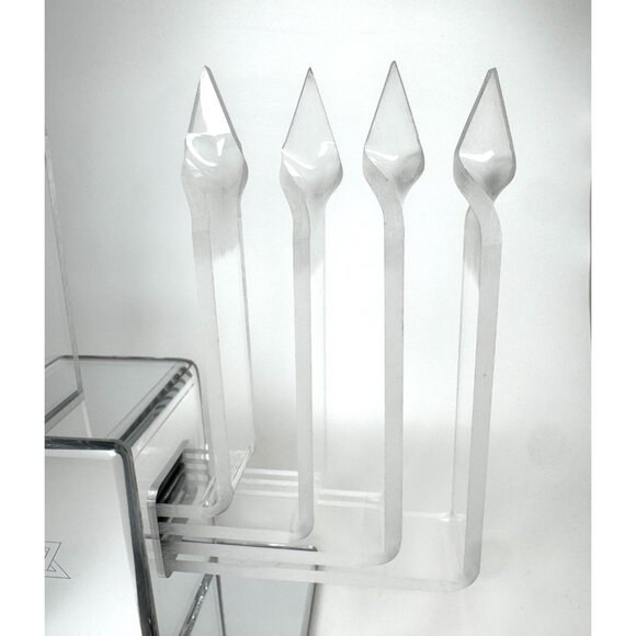 Vintage Lucite Electric Mid Century Modern MCM Menorah Hanukkah Candle Light - Picture 10 of 11
